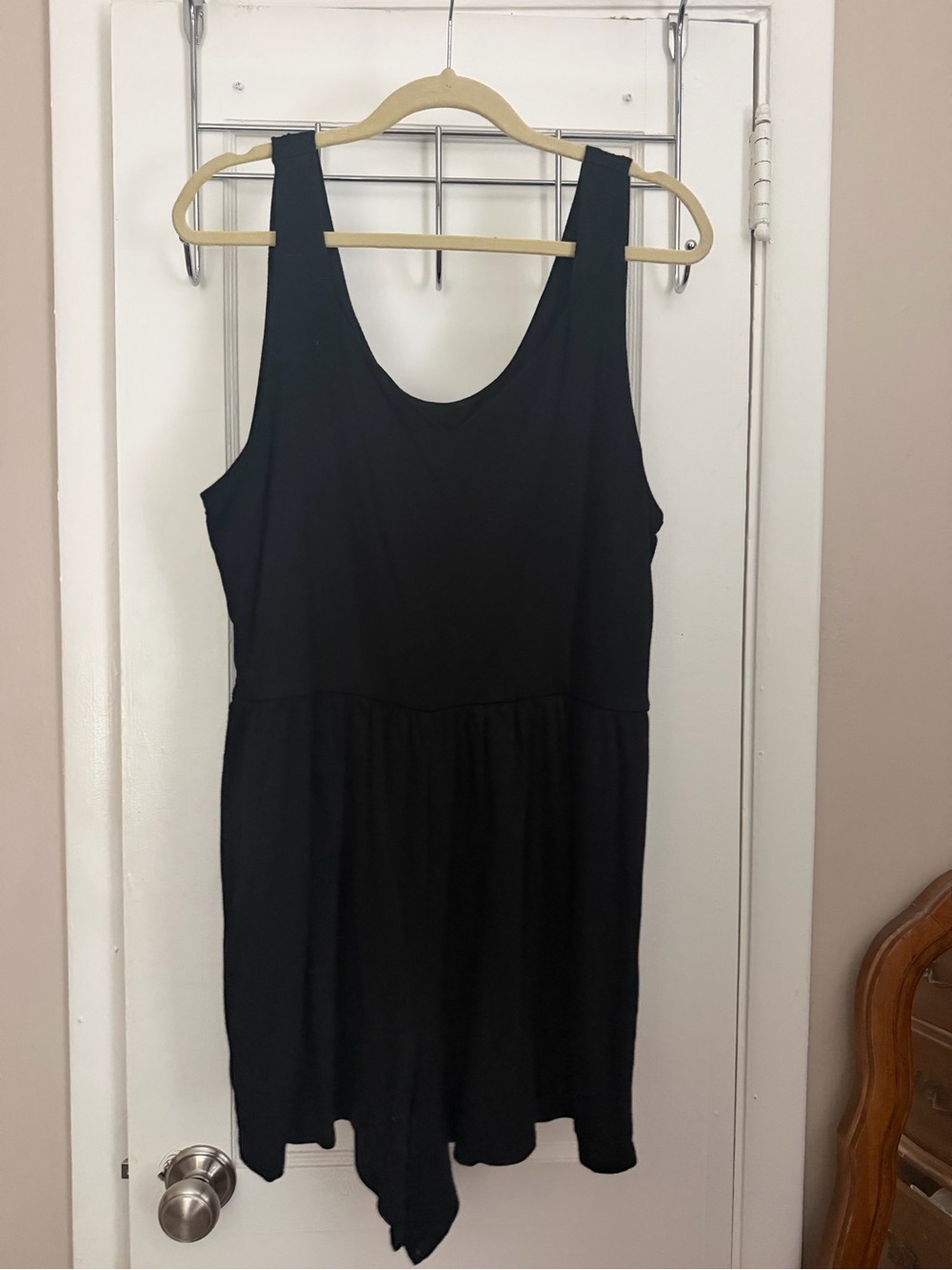 LOFT Black Sleeveless V Neck Romper